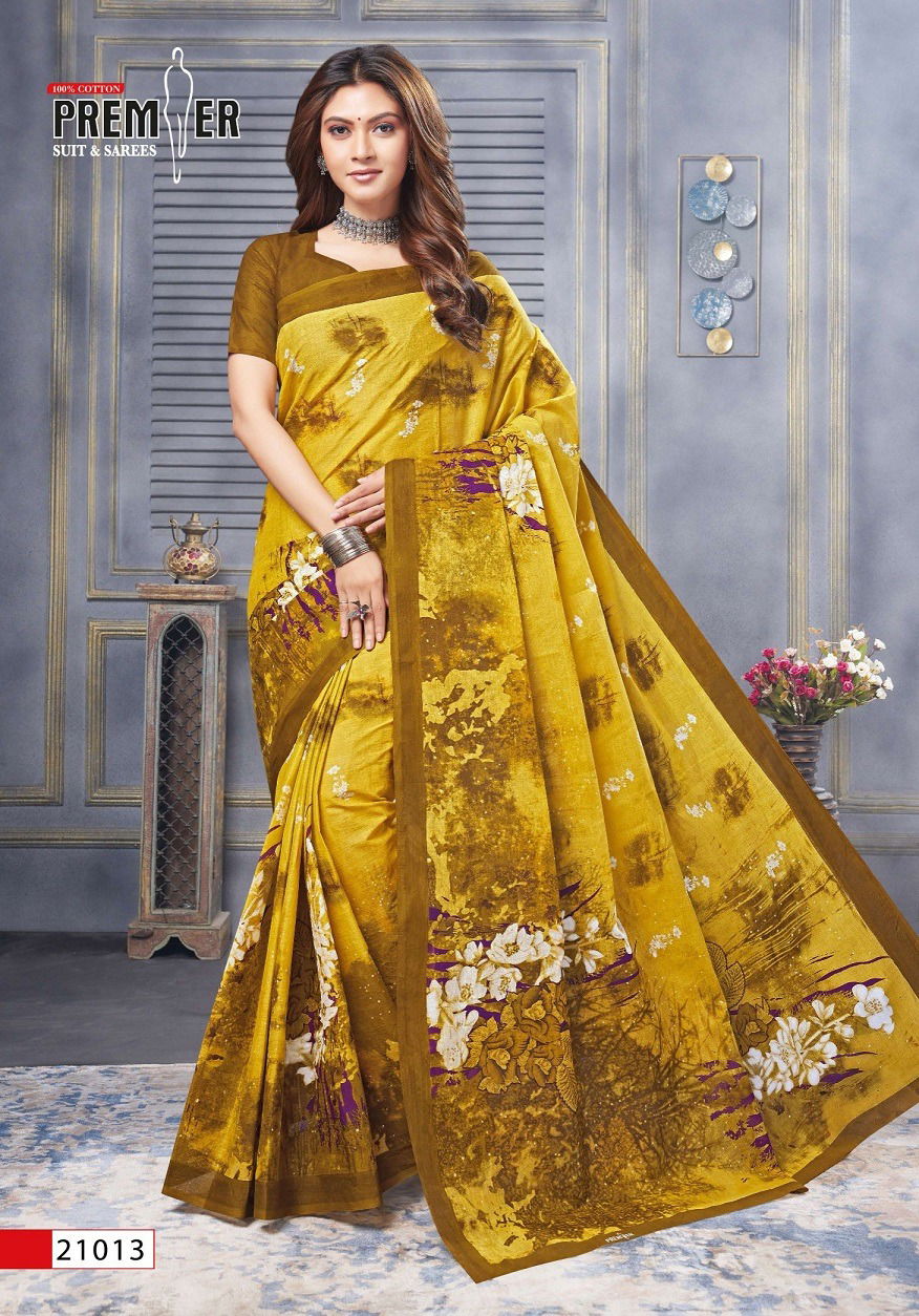 Saravani Vol 21 By Premier Cotton Printed Sarees Wholesale Shop In Surat